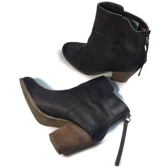 Denim & Supply Ralph Lauren Shoes - Denim & Supply Leather Back Zip Block Heel Booties